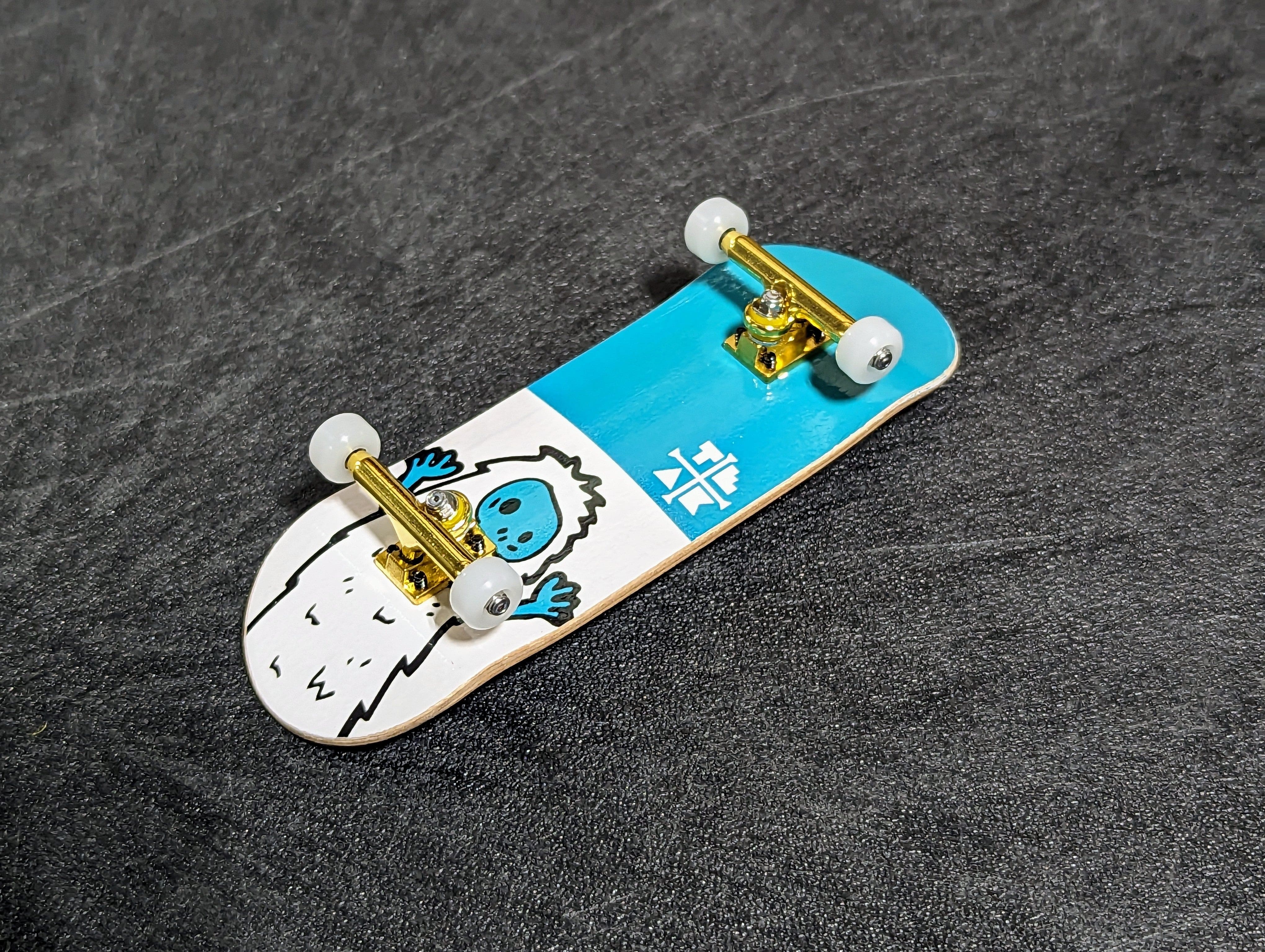 Teak Swap Fingerboard Deck & Graphic Wrap - Mini Yeti - 32mm x