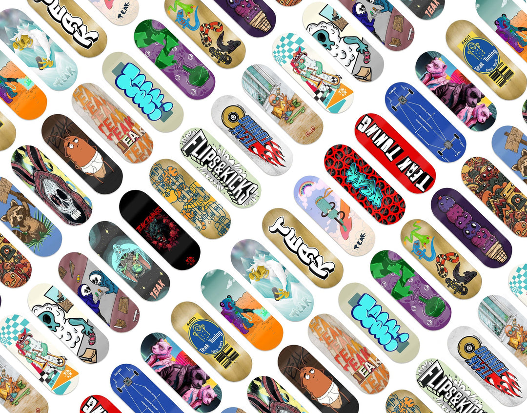 Design Contest 2024 Winners - Heat Transfer Fingerboard Decks