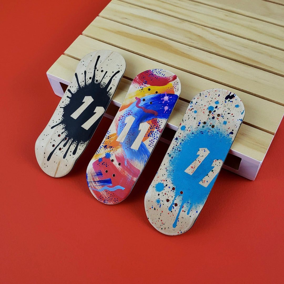 Teak Tuning *LIMITED EDITION* Hand Painted Flow Series Deck - 11th Anniversary Edition in Multiple Designs, Shapes, and Widths (Made-to-Order)