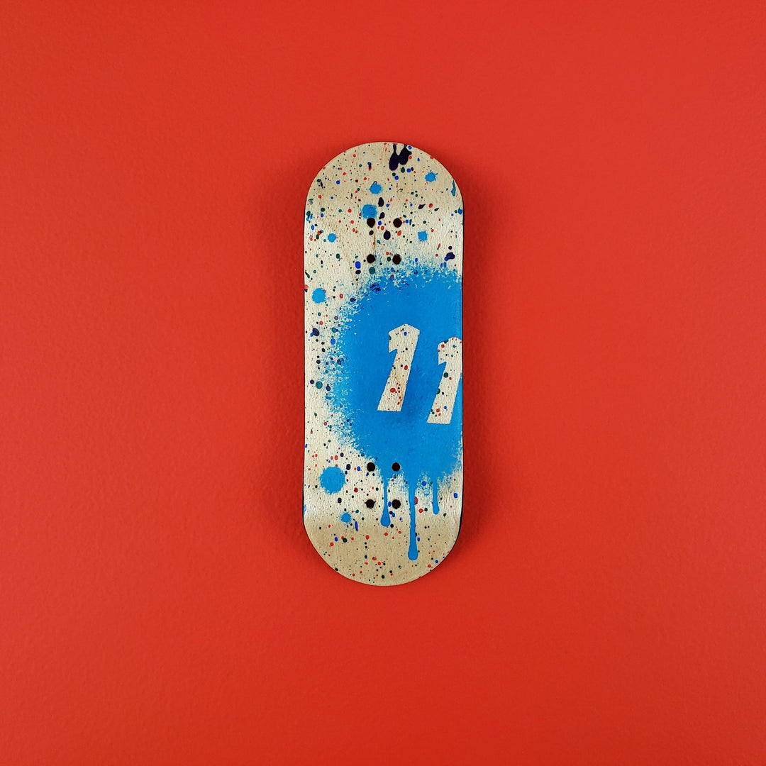 Teak Tuning *LIMITED EDITION* Hand Painted Flow Series Deck - 11th Anniversary Edition in Multiple Designs, Shapes, and Widths (Made-to-Order) Classic Blue / Standard Flow Series Shape / 32mm