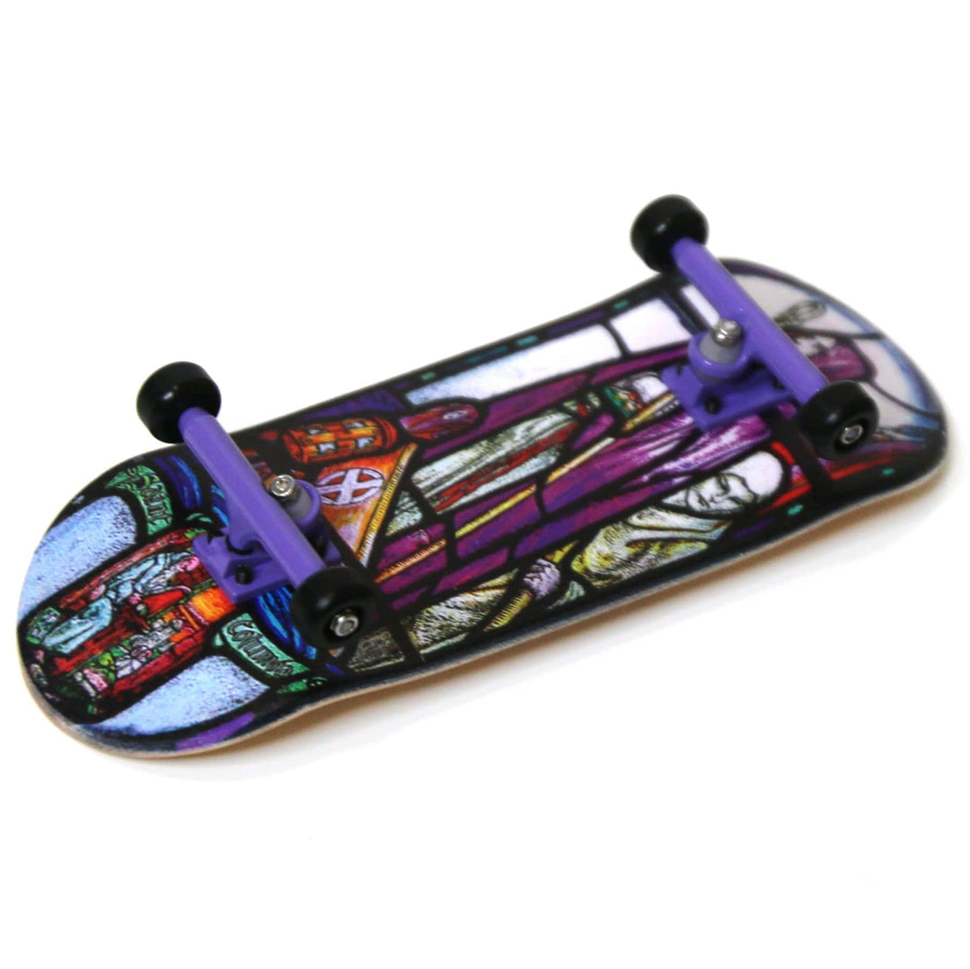 Teak Tuning Heat Transfer Graphic 34mm Fingerboard Complete - "St. Columbia Stained Glass" Edition