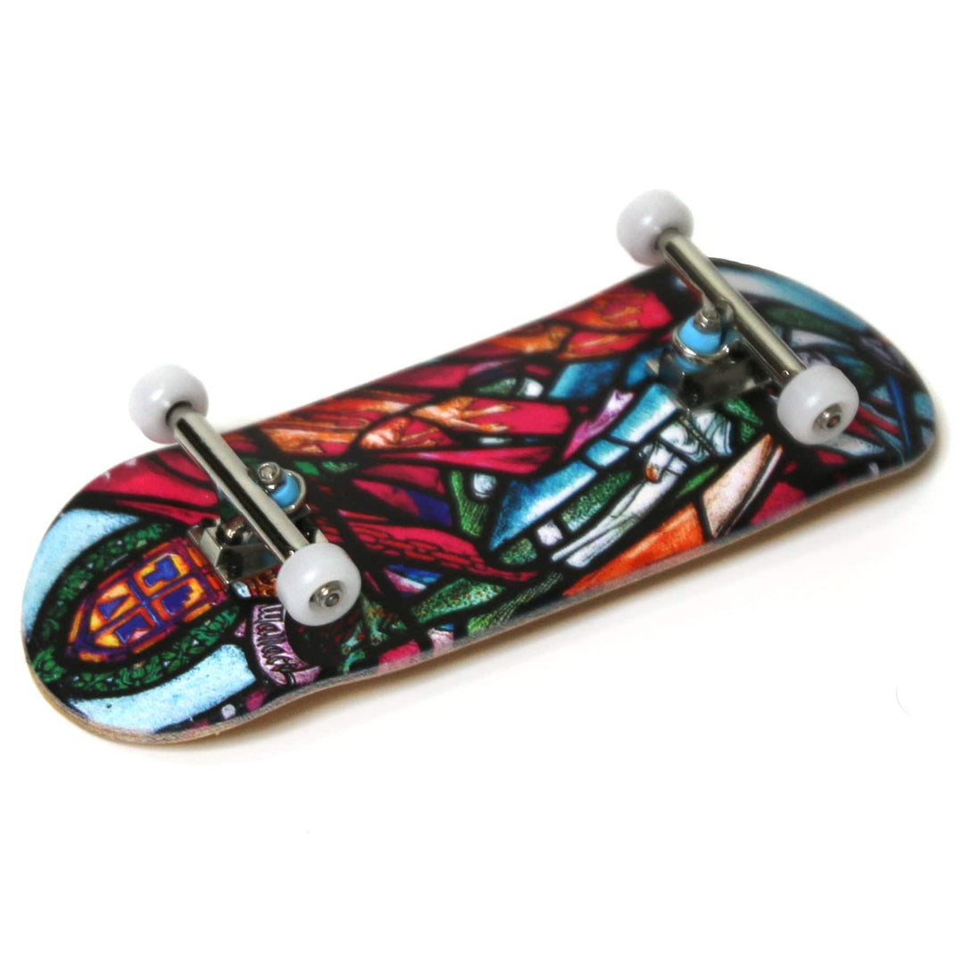 Teak Tuning Heat Transfer Graphic 34mm Fingerboard Complete - "Wallace Stained Glass" Edition