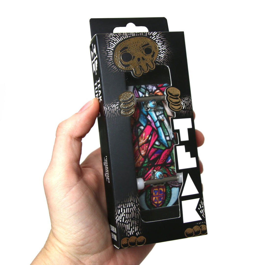 Teak Tuning Heat Transfer Graphic 34mm Fingerboard Complete - "Wallace Stained Glass" Edition