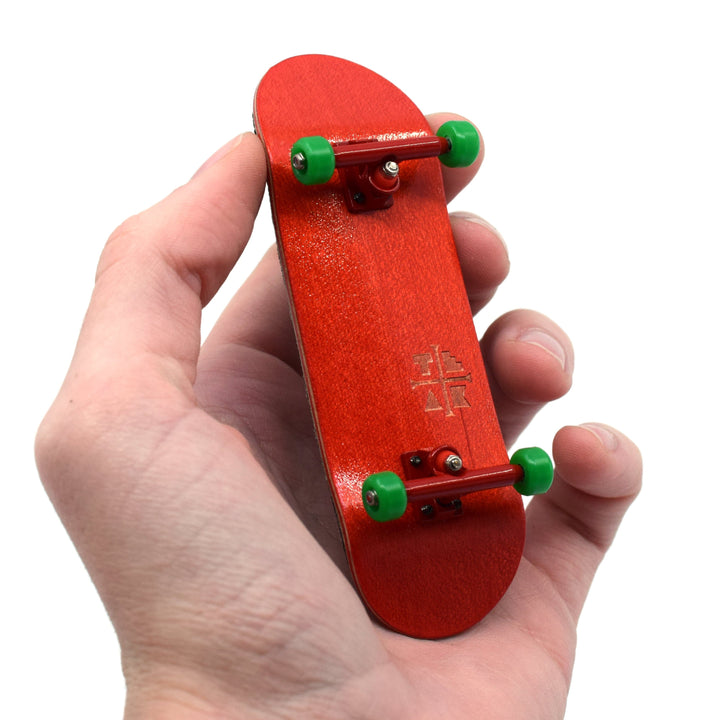 Teak Tuning 32mm Prolific Gen2 Fingerboard Complete - "Watermelon" Colorway - Gen2 Prodigy Trucks + Pro Duro Bubble Bushings