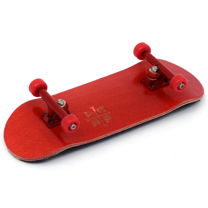 Teak Tuning 32mm Prolific Gen2 Fingerboard Complete - "Red Rover" Colorway - Gen2 Prodigy Trucks + Pro Duro Bubble Bushings