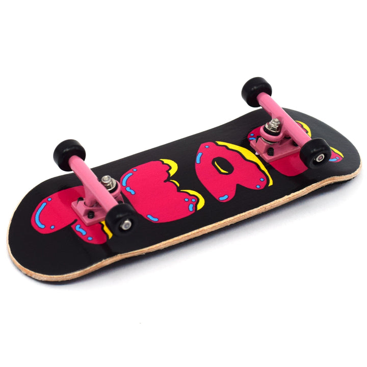 Teak Tuning 32mm Prolific Gen2 Fingerboard Complete - "Donut Teak Logo" Graphic - Gen2 Prodigy Trucks + Pro Duro Bubble Bushings