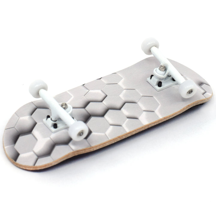 34mm Prolific Gen2 Fingerboard Complete - "Raised Hexagons" Graphic - Gen2 Prodigy Trucks + Pro Duro Bubble Bushings