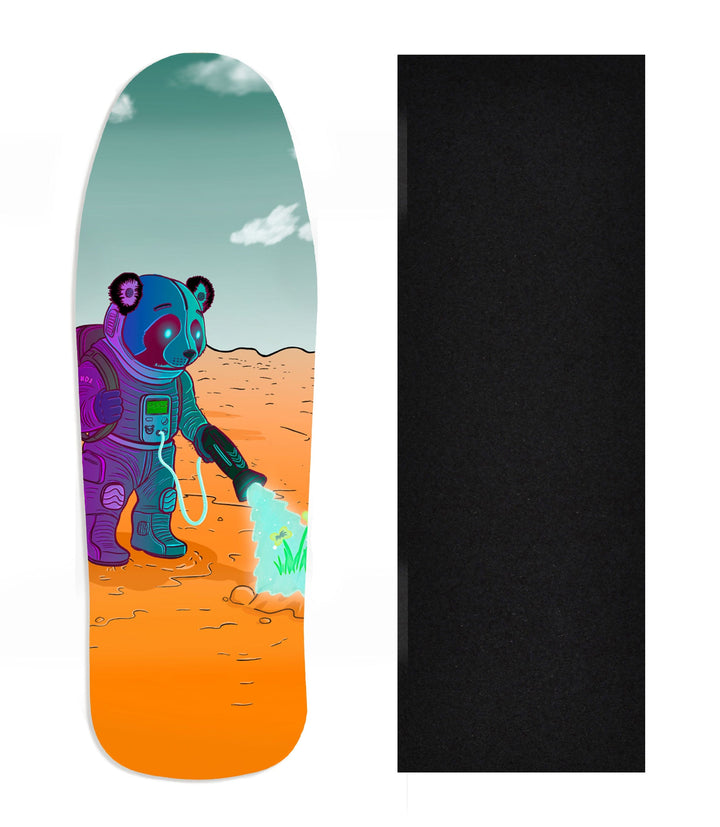 Teak Tuning Heat Transfer Graphic Wooden Fingerboard Deck, Design Contest 2024 Winner, @digitalprizefight - "Space Roots" Carlsbad Cruiser Deck