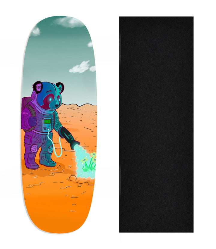 Teak Tuning Heat Transfer Graphic Wooden Fingerboard Deck, Design Contest 2024 Winner, @digitalprizefight - "Space Roots" Ohhh Deck