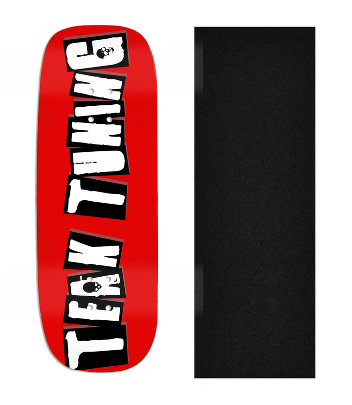 Teak Tuning Heat Transfer Graphic Wooden Fingerboard Deck, Design Contest 2024 Winner, fbb_ok - "Urban Streak" Boxy Deck