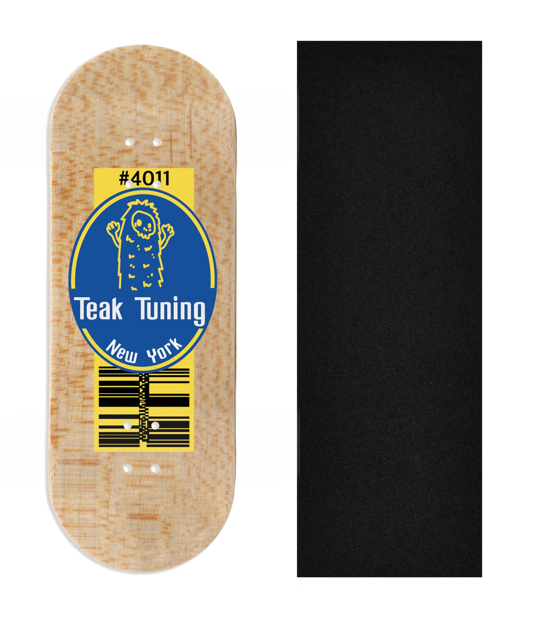 Teak Tuning Heat Transfer Graphic Wooden Fingerboard Deck, Design Contest 2024 Winner, sk8elliot - "4011 Qty 1" 34mm Deck