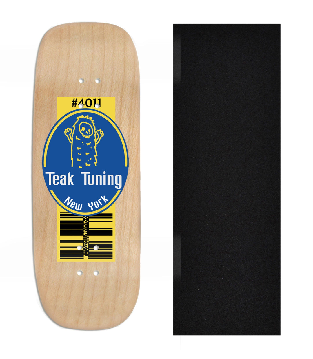 Teak Tuning Heat Transfer Graphic Wooden Fingerboard Deck, Design Contest 2024 Winner, sk8elliot - "4011 Qty 1" Boxy Deck