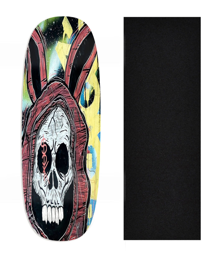 Teak Tuning Heat Transfer Graphic Wooden Fingerboard Deck, Design Contest 2024 Winner, @fingertheboard.fb - "Lurker" Ohhh Deck