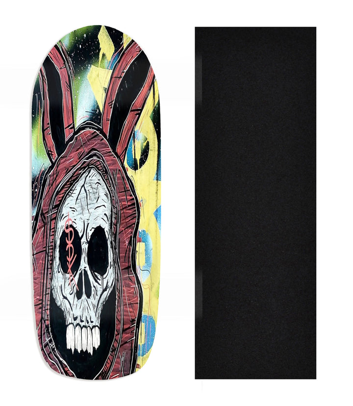 Teak Tuning Heat Transfer Graphic Wooden Fingerboard Deck, Design Contest 2024 Winner, @fingertheboard.fb - "Lurker" Poolparty Deck