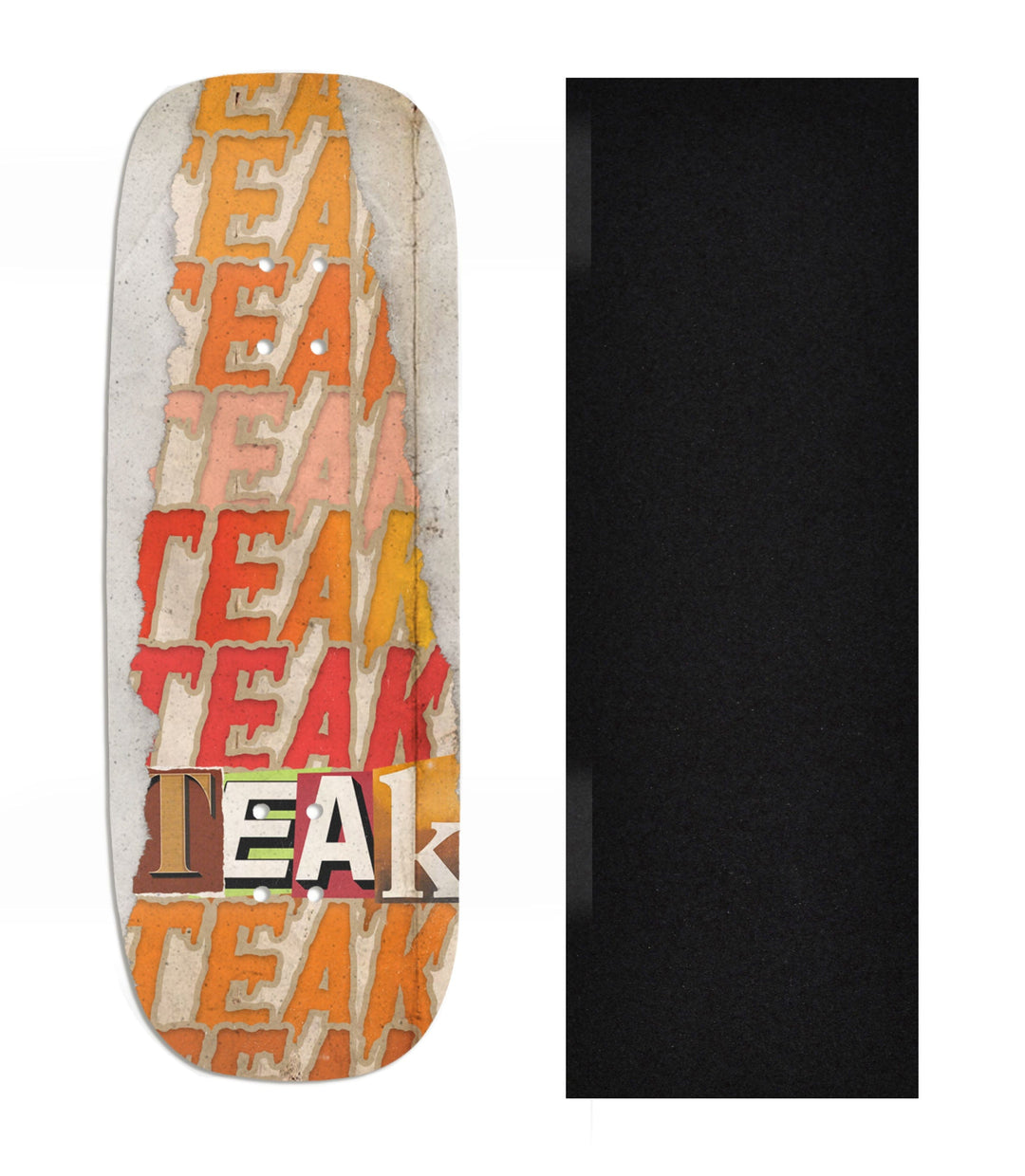 Teak Tuning Heat Transfer Graphic Wooden Fingerboard Deck, Design Contest 2024 Winner, pathzerocrew - "Teak Stack" Boxy Deck