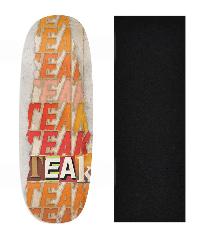 Teak Tuning Heat Transfer Graphic Wooden Fingerboard Deck, Design Contest 2024 Winner, pathzerocrew - "Teak Stack" Ohhh Deck