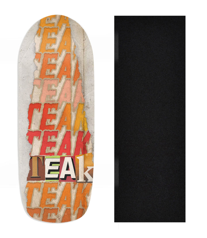 Teak Tuning Heat Transfer Graphic Wooden Fingerboard Deck, Design Contest 2024 Winner, pathzerocrew - "Teak Stack" Poolparty Deck