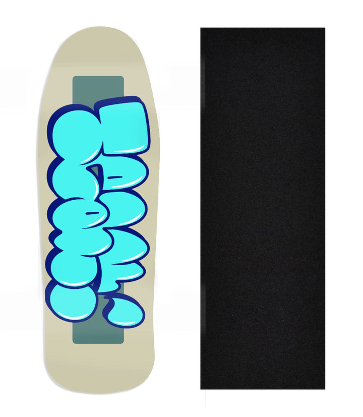 Teak Tuning Heat Transfer Graphic Wooden Fingerboard Deck, Design Contest 2024 Winner, prodbyswtchflp - "Bubble Edge" Carlsbad Cruiser Deck