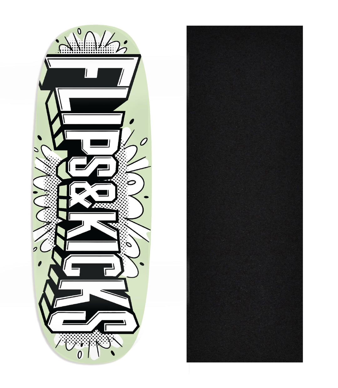 Teak Tuning Heat Transfer Graphic Wooden Fingerboard Deck, Design Contest 2024 Winner, @__mankey__ - "Flips & Kicks" Ohhh Deck