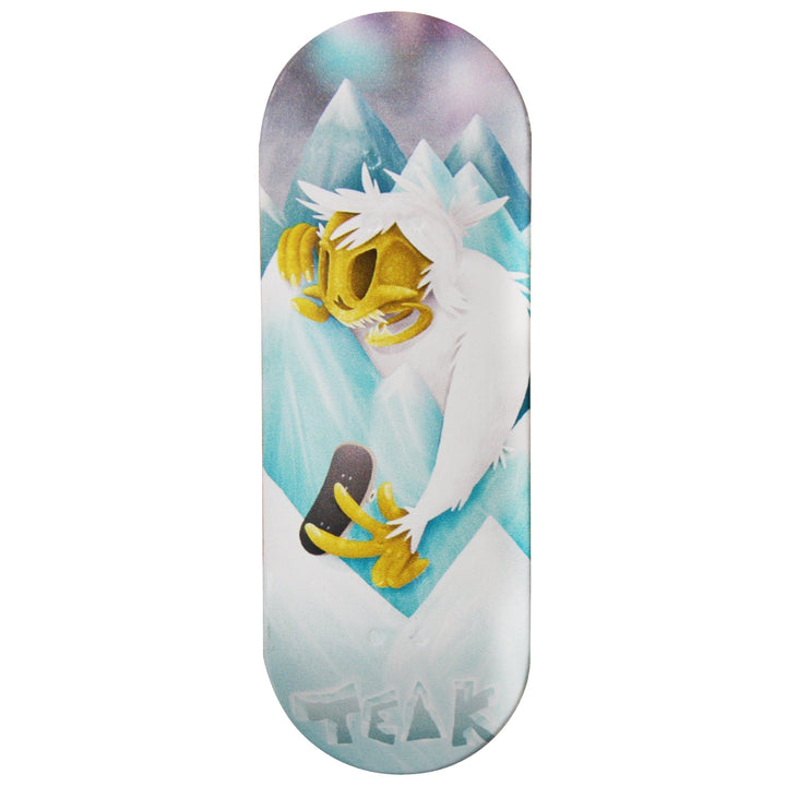 Teak Tuning Flow Series Wooden Deck - “Yeti Peaks” Graphic by @pov_obs - 34x97mm with Colorful Plies