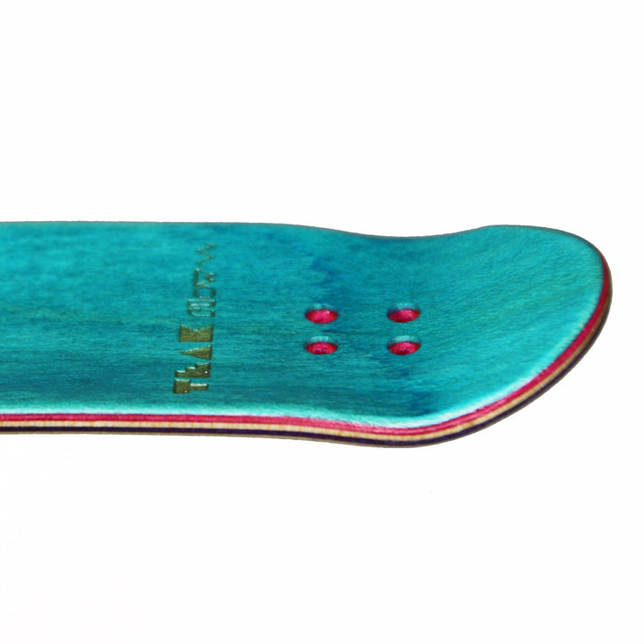 Teak Tuning Flow Series Wooden Deck - “Spellbound” Graphic by @mandrake_Creative_Co - 32x96mm with Colorful Plies