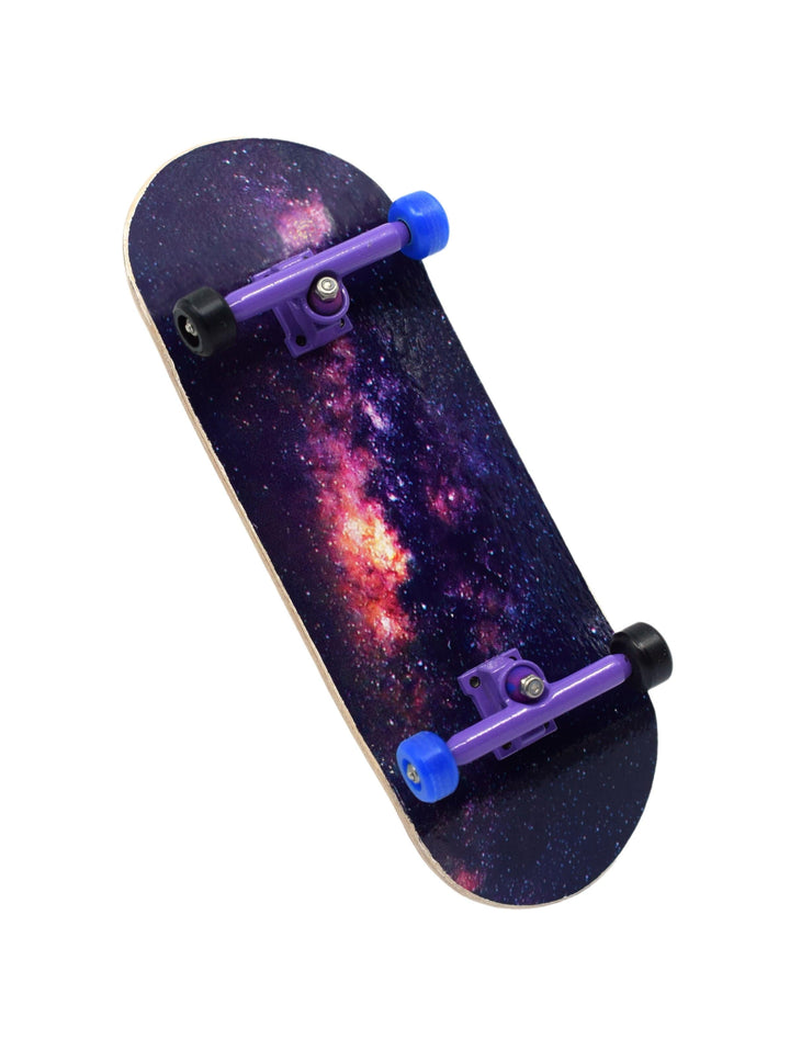 Teak Tuning 34mm Prolific Gen1 Fingerboard Complete - "Galaxy" Graphic - Gen1 Prodigy Trucks + Pro Duro Bubble Bushings