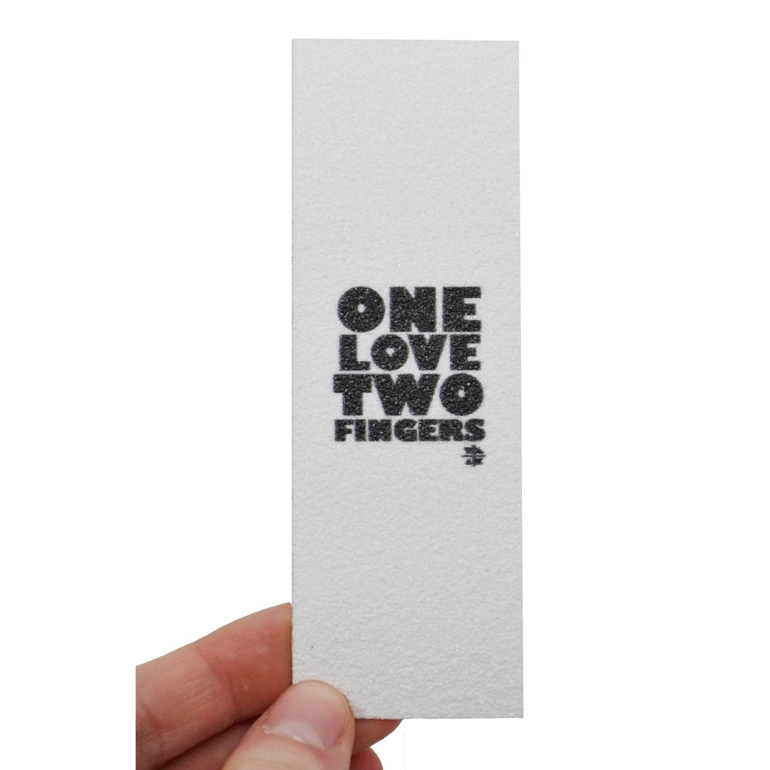 Teak Tuning 3PK Fingerboard Skate Grip Tape, "One Love, Two Fingers" Edition - 38mm x 114mm