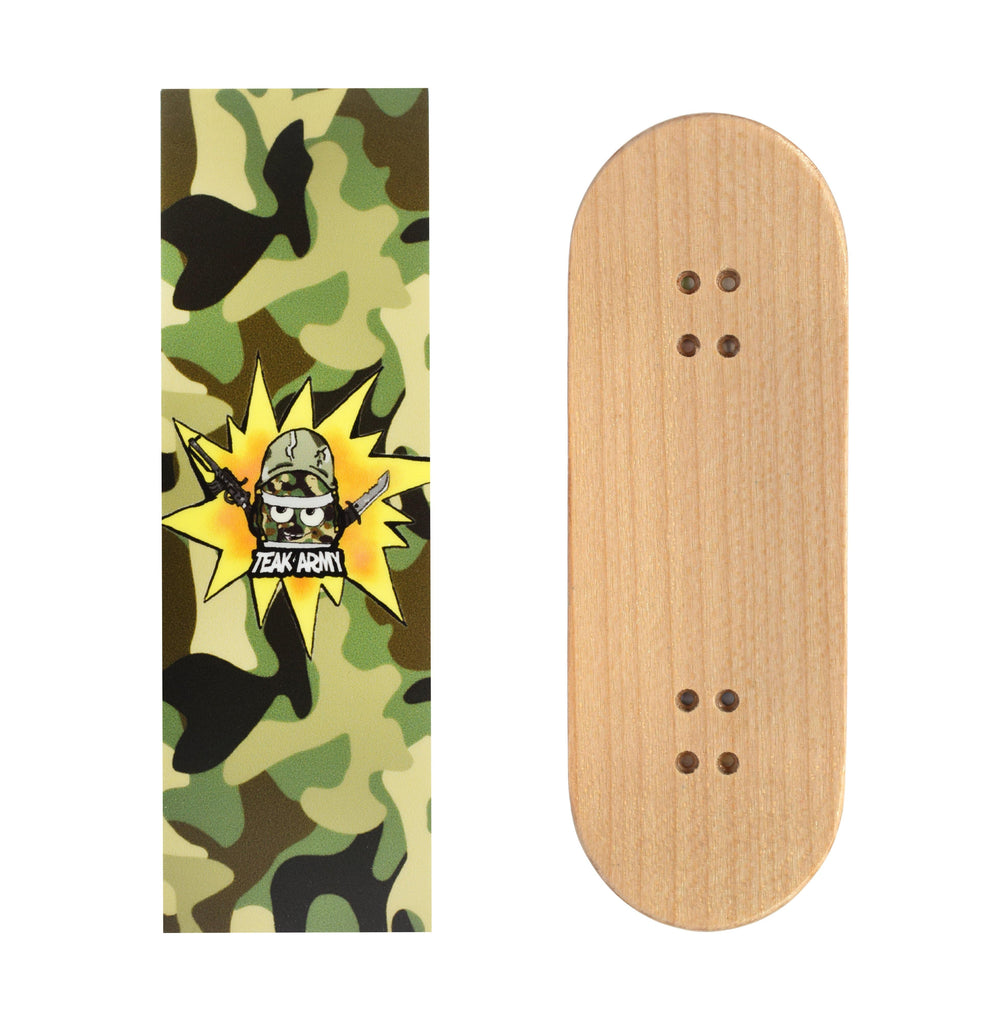 Teak Swap Fingerboard Deck & Graphic Wrap - Mini Yeti - 32mm x